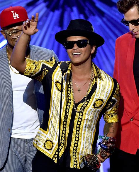 bruno mars versace shirt and shorts|Bruno Mars Versace ring.